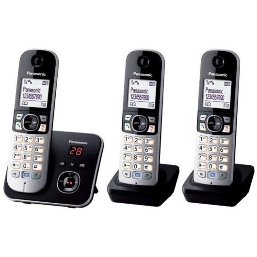 Telefono cordless DECT Panasonic KX-TG6823 Trio segreteria integrata