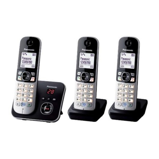 Telefono cordless DECT Panasonic KX-TG6823 Trio segreteria integrata