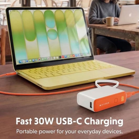 Power Bank Hyper HJ5401OGGL 10000 mAh 30 W Flugtauglich Orange