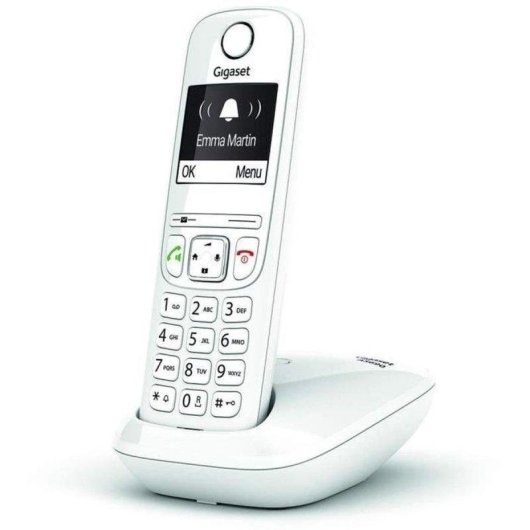 Telefone sem fios Gigaset AS690 Trio branco com 3 terminais e ecrã retroiluminado