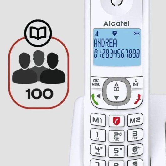 Telefone sem fios Alcatel F530 Voice Solo cinzento com atendedor