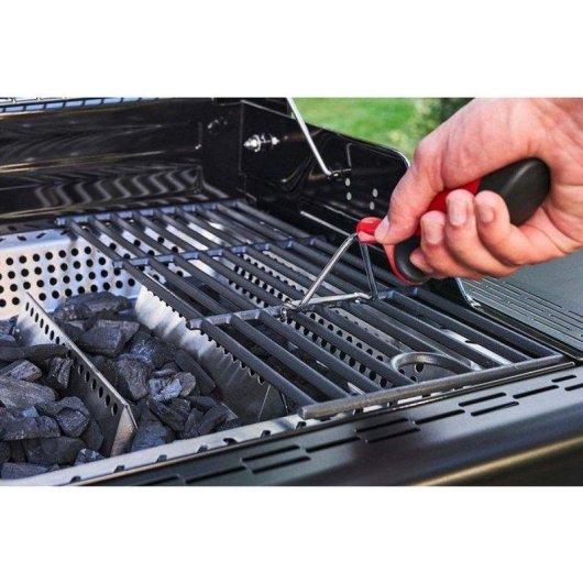 Barbecue Char-Broil Gas2Coal 330 Ibrido 3 Bruciatori Inox Bruciatore Laterale