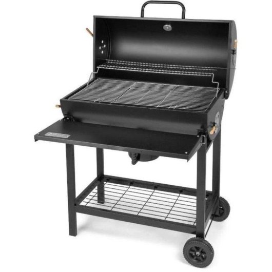 Barbacoa de carbón Fieldmann FZG 1007 en carrito con termómetro integrado