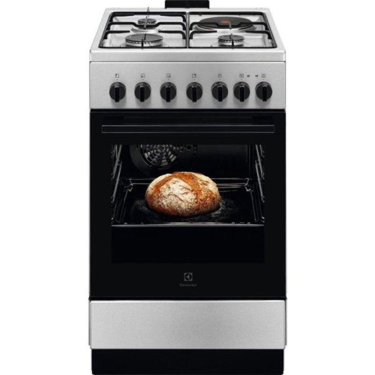 Cuisinière Electrolux LKM520011X 57 L 4 Foyers Mixte Inox Noir