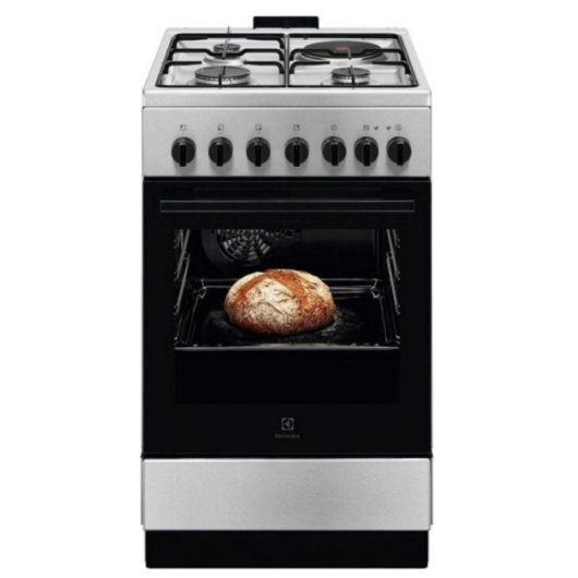 Cuisinière Electrolux LKM520011X 57 L 4 Foyers Mixte Inox Noir