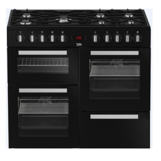 Cuisiniere autonome Beko PF335325DB 6 feux gaz et 3 fours electriques