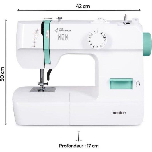 Machine a coudre Medion Life SM70 70 W 12 points 700 SPM