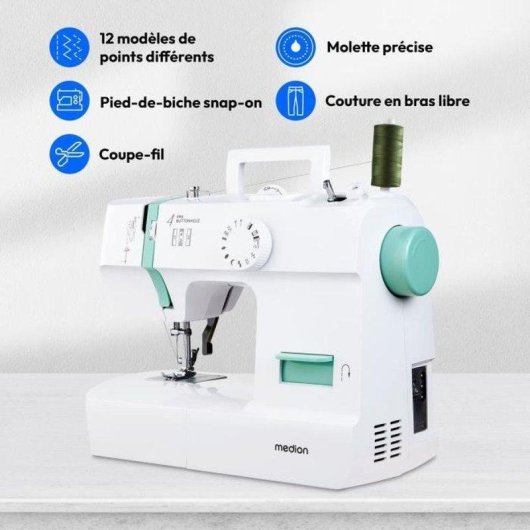 Machine a coudre Medion Life SM70 70 W 12 points 700 SPM