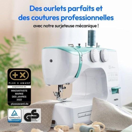 Máquina de coser Medion SM60 24 Puntadas 700 Ppm Led Azul Turquesa