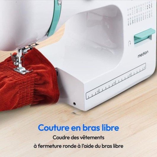 Máquina de coser Medion SM60 24 Puntadas 700 Ppm Led Azul Turquesa