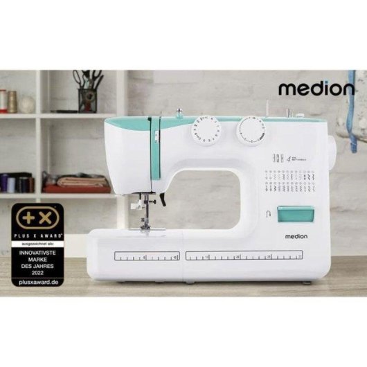 Máquina de coser Medion SM60 24 Puntadas 700 Ppm Led Azul Turquesa