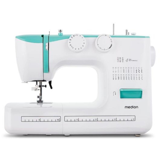 Máquina de coser Medion SM60 24 Puntadas 700 Ppm Led Azul Turquesa