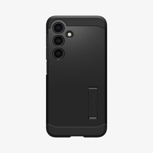 Funda para móvil Spigen Tough Armor TPU preta com suporte para Galaxy S24