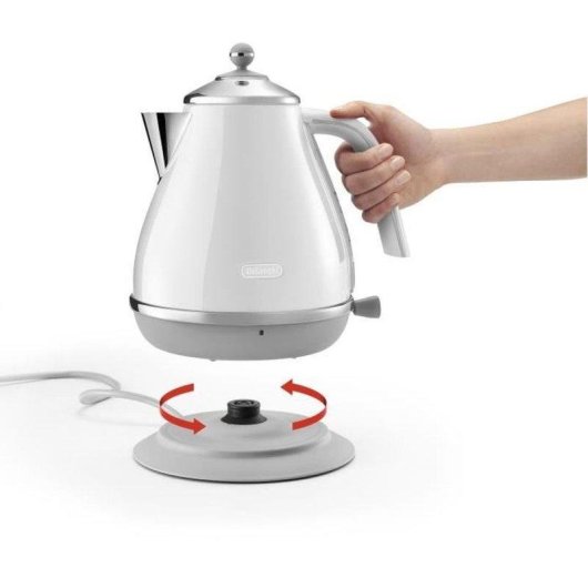 Bouilloire DeLonghi Icona Capitals 1,7 L 2000 W Acier Inoxydable Blanc
