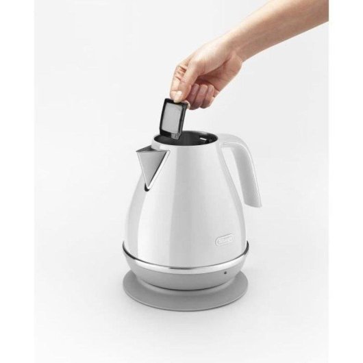Bouilloire DeLonghi Icona Capitals 1,7 L 2000 W Acier Inoxydable Blanc