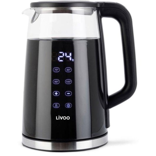 Bouilloire Livoo DOD198 1,7L 2200W Verre Digital Température Réglable