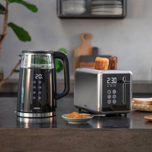 Bouilloire Livoo DOD198 1,7L 2200W Verre Digital Température Réglable