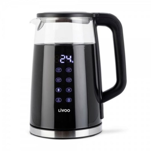 Bouilloire Livoo DOD198 1,7L 2200W Verre Digital Température Réglable