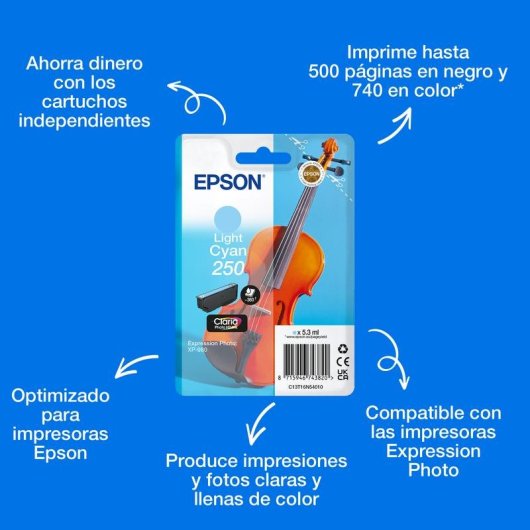 Cartouche dencre Epson 250 Cyan clair