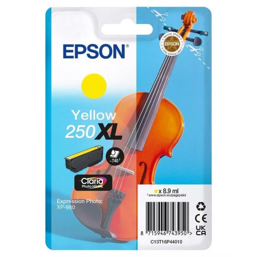 Cartucho de tinta Epson Claria Photo HD 250XL Amarillo