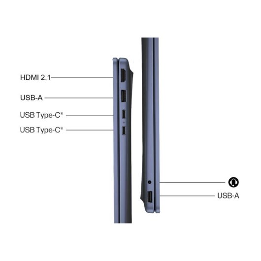Portátil HP OmniBook 3 16-by0025ns 16" AMD Ryzen 5 40 16GB 1TB SSD Radeon 610M FreeDOS Azul/Space