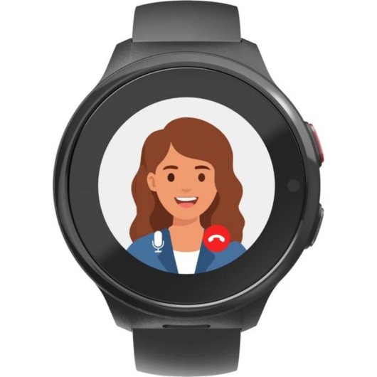 Hama Smartwatch Enfants GPS Bluetooth 1,19" AMOLED Noir Silicone
