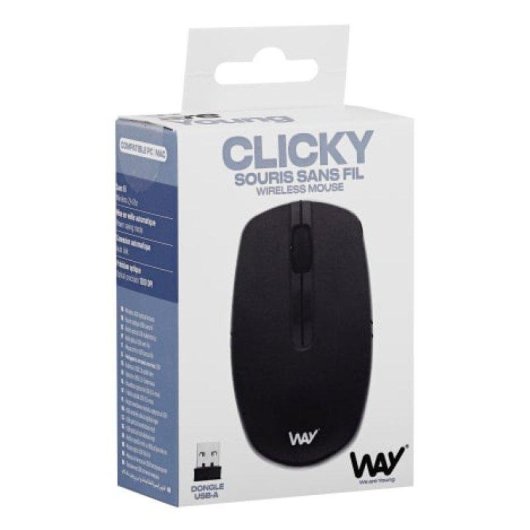 Mouse TnB WMS2UW RF wireless 1200 DPI Nero con ricevitore USB