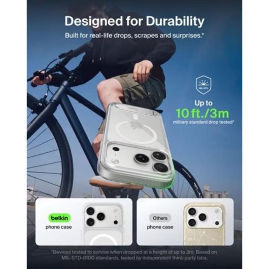 Funda Belkin Clear Series transparente avec support pour iPhone 18 Pro et 17 Pro