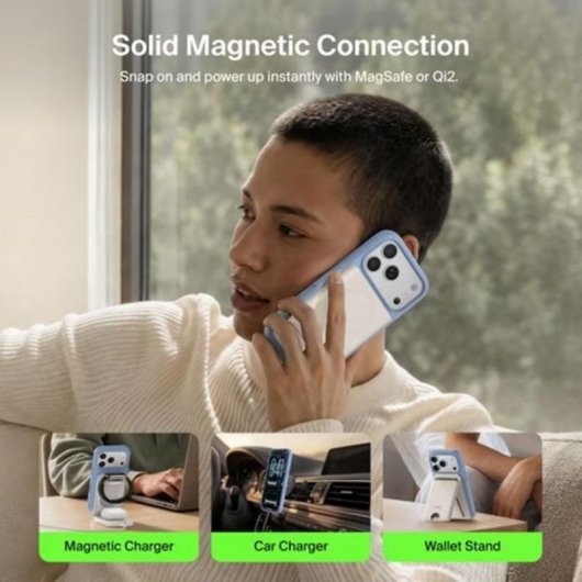 Funda Belkin SheerForce Protect plastique bleu magnétique pour iPhone 17 Pro Max et 18 Pro Max
