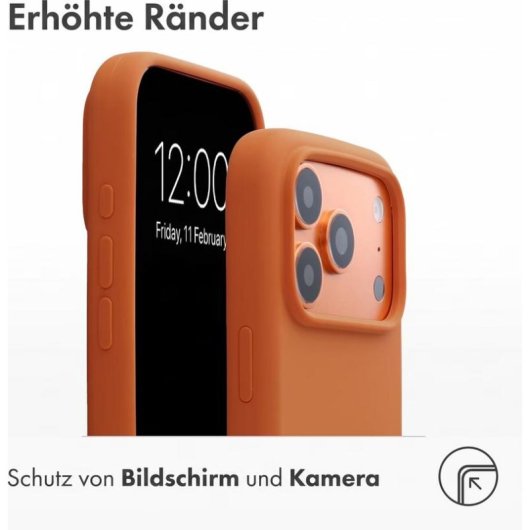 Handyhülle Accezz Cover Silikon Orange MagSafe für iPhone 17 Pro Max