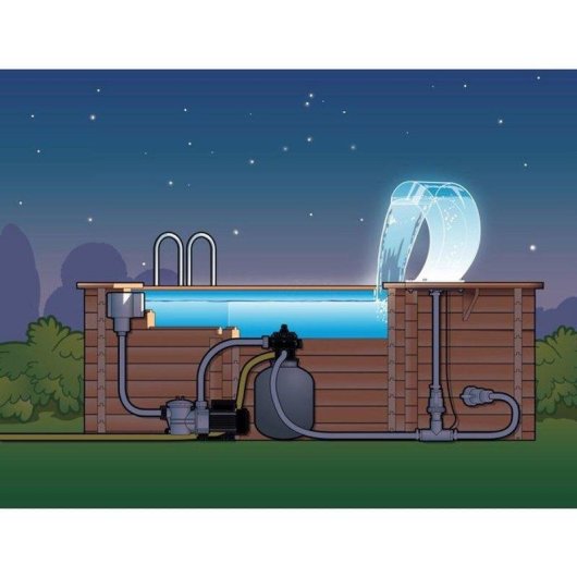 Cascade Mamba Mubbink Acrylique LED 24 Blanc Chaud 54x30x32 cm