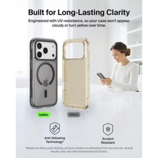 Funda para móvil Belkin Protect+ Series negra para iPhone 18 Pro Max y iPhone 17 Pro Max