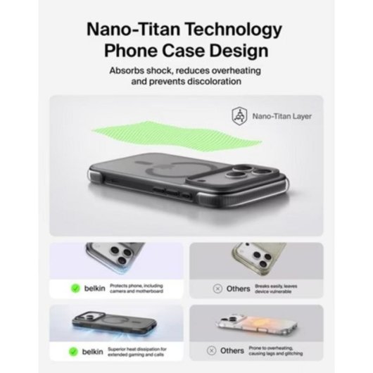 Funda para móvil Belkin Protect+ Series negra para iPhone 18 Pro Max y iPhone 17 Pro Max