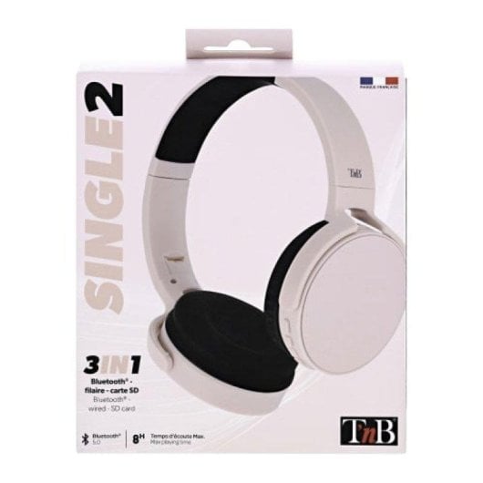 Auriculares TnB SINGLE 2 inalámbricos Bluetooth con jack y micrófono, rosa