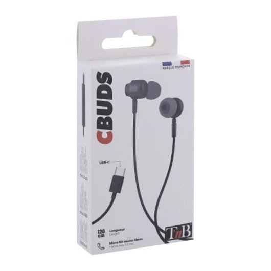 Auriculares TnB Type-C filaires Intra-auriculaires avec micro Noir