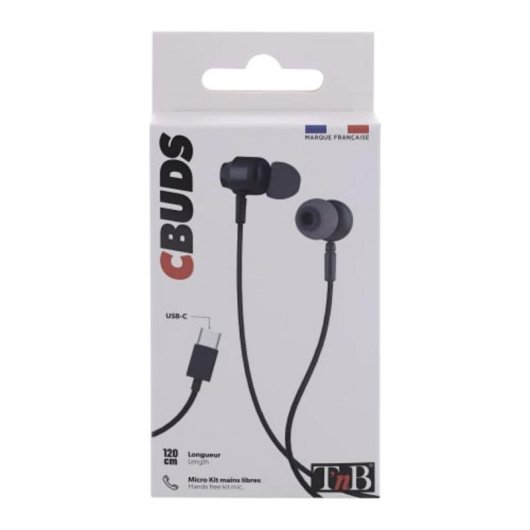 Auriculares TnB Type-C filaires Intra-auriculaires avec micro Noir