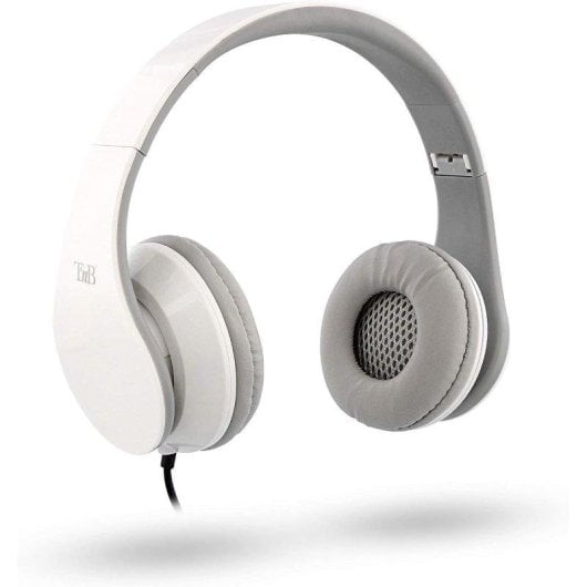 Auriculares T'nB Stream con cable jack 3,5 mm para música, plegables blancos