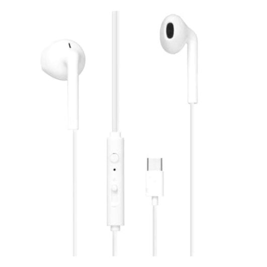 TnB C-Buds bedrade USB-C koptelefoon voor bellen en muziek wit