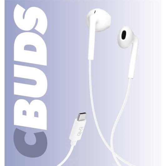 TnB C-Buds bedrade USB-C koptelefoon voor bellen en muziek wit