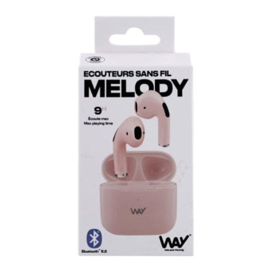 Auriculares TnB Melody 2 True Wireless Bluetooth Touch Rosa