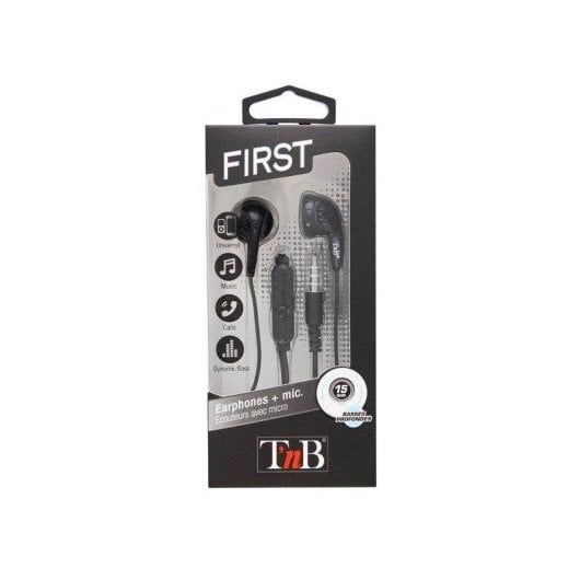 TnB KPFIRSTBK bedrade in-ear koptelefoon 20-20000 Hz voor bellen en muziek zwart