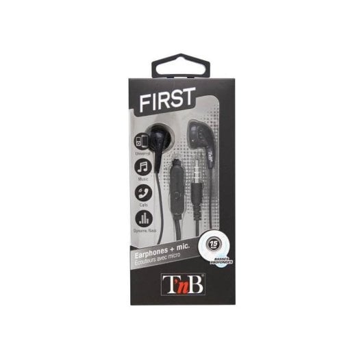 TnB KPFIRSTBK bedrade in-ear koptelefoon 20-20000 Hz voor bellen en muziek zwart