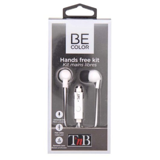 Casque et écouteurs TnB ESBCWH légers pour téléphone mobile blanc