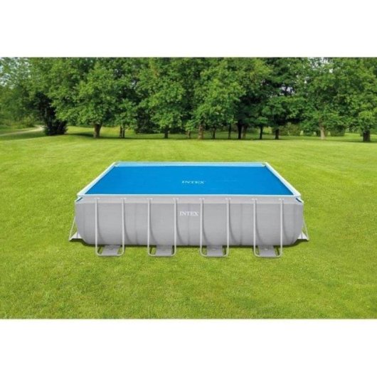 Cubierta de burbujas Intex para piscina rectangular 4,00 x 2,00 m Azul 120 micrones
