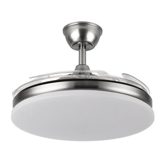 Ventoinha de Teto com Luz Yatek Kala 59W 107cm 6 Velocidades Pás Retráteis Comando