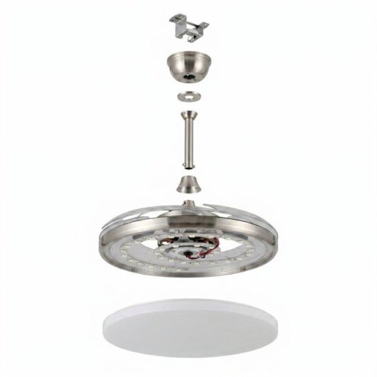 Ventoinha de Teto com Luz Yatek Kala 59W 107cm 6 Velocidades Pás Retráteis Comando