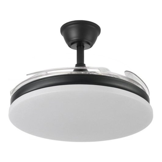 Ventoinha de Teto com Luz Yatek Kala 59W 6 Velocidades 107cm Pás Retráteis Comando Motor Silencioso