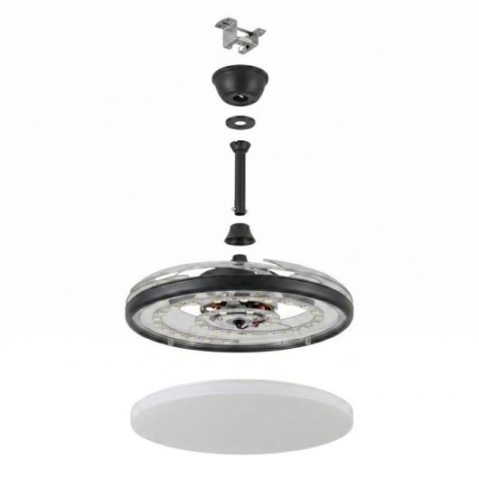 Ventoinha de Teto com Luz Yatek Kala 59W 6 Velocidades 107cm Pás Retráteis Comando Motor Silencioso