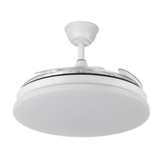 Ventoinha de Teto com Luz LED Yatek Kala 59W 6 Velocidades 107cm Comando Pás Retráteis Silenciosa