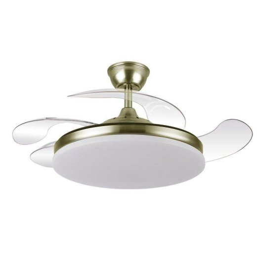 Ventilateur de Plafond avec Lumière LED Yatek Kala 59W 107cm 6 Vitesses Pales Rétractables Télécommande